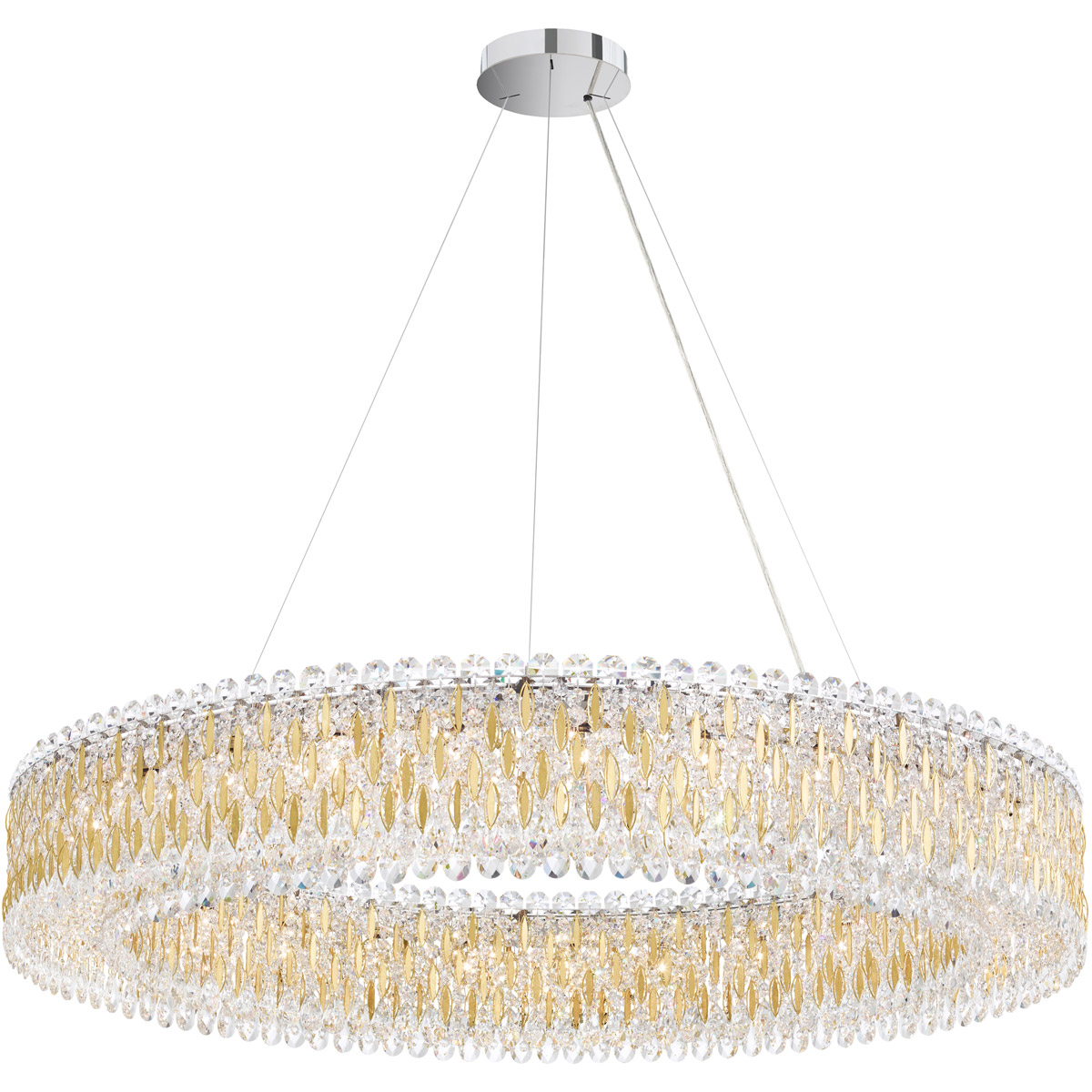 Sarella 27 Light 48 inch Antique Silver Pendant Ceiling Light in Swarovski