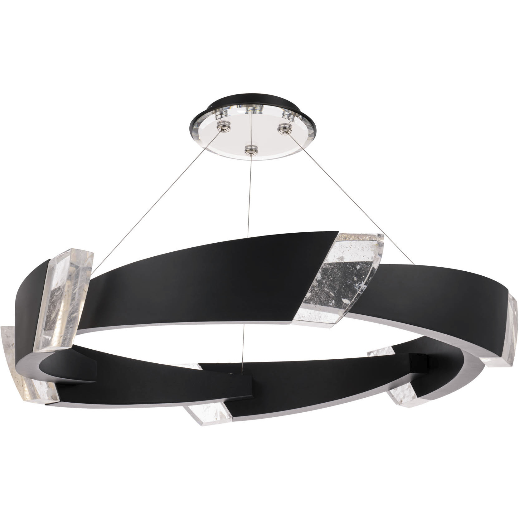 Signature Embrace LED 44.3 inch Black Pendant Ceiling Light, Schonbek Signature