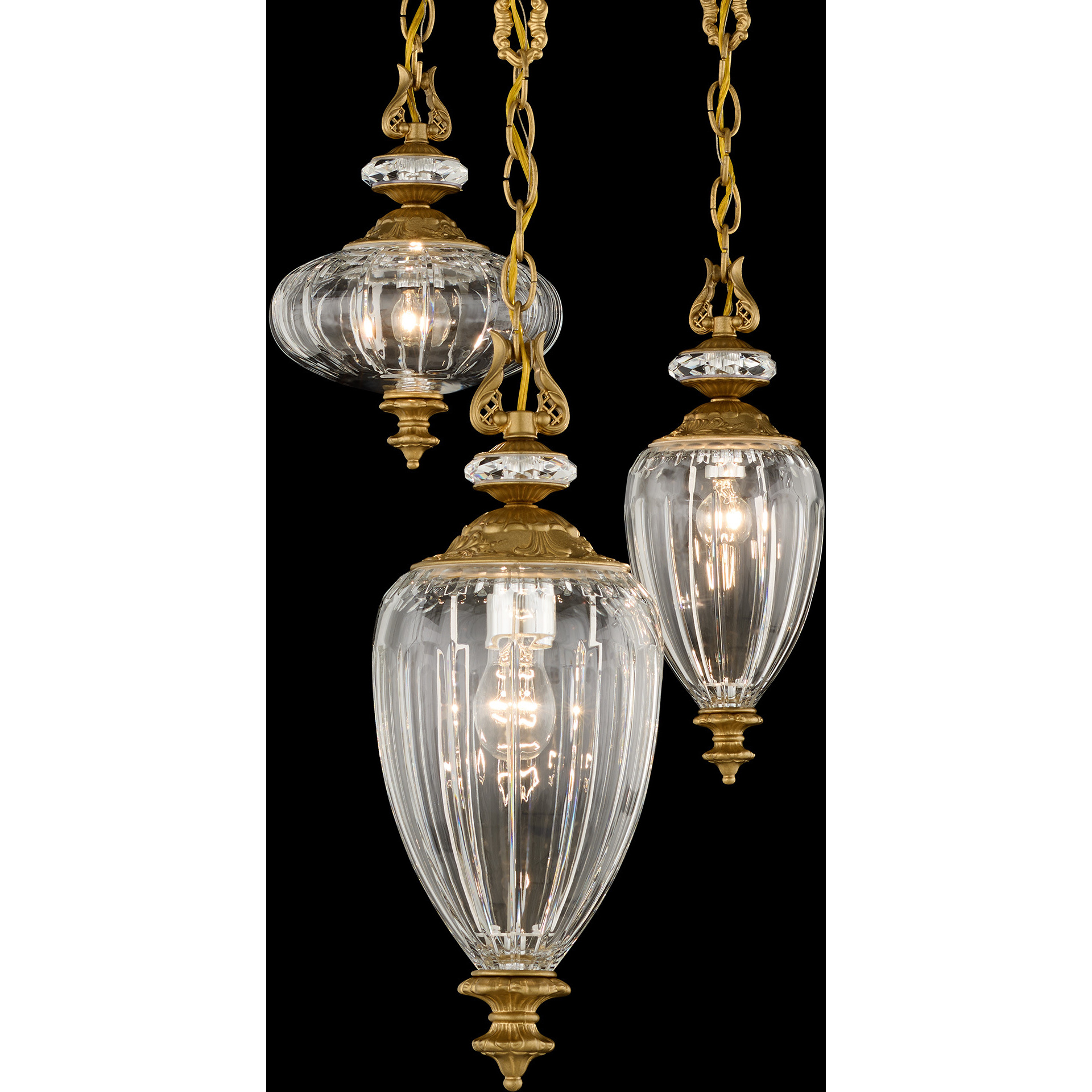 Signature Dyana 3 Light 15 inch Heirloom Gold Multi-Light Pendant Ceiling Light