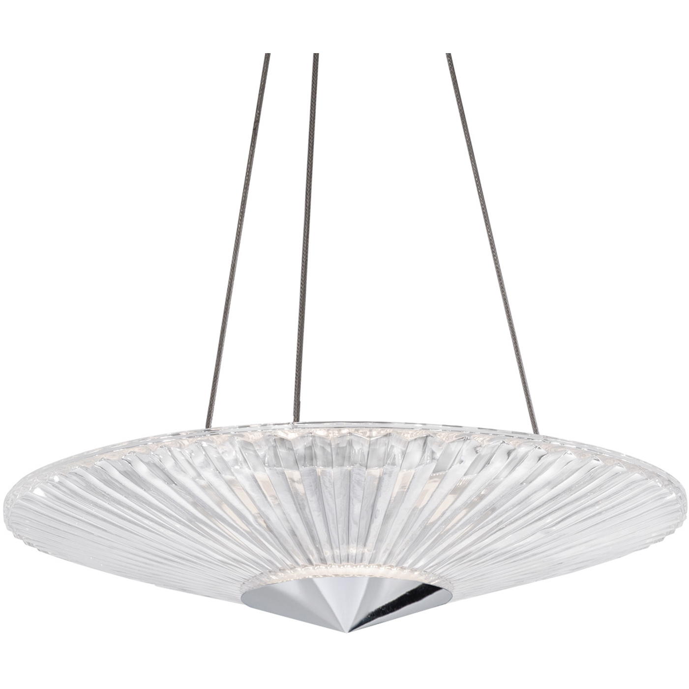 Signature Origami LED 23.8 inch Polished Chrome Pendant Ceiling Light, Schonbek Signature