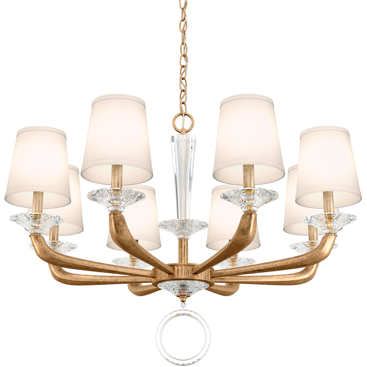 Emilea 8 Light 33 inch Jet Black Chandelier Ceiling Light