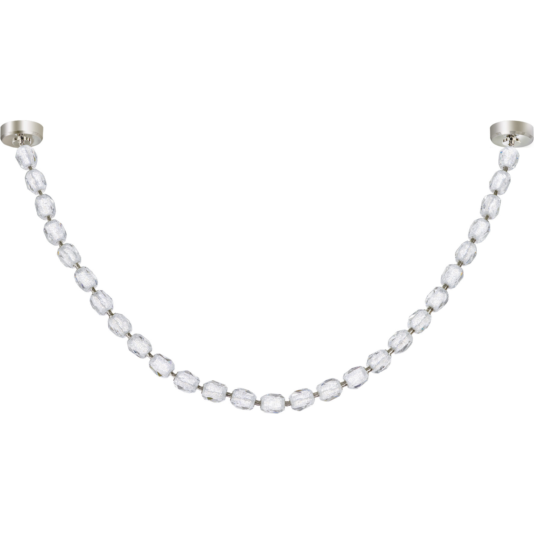 Forever Seduction LED 103.25 inch Polished Nickel Modular Pendant Ceiling Light, Driver in Canopy