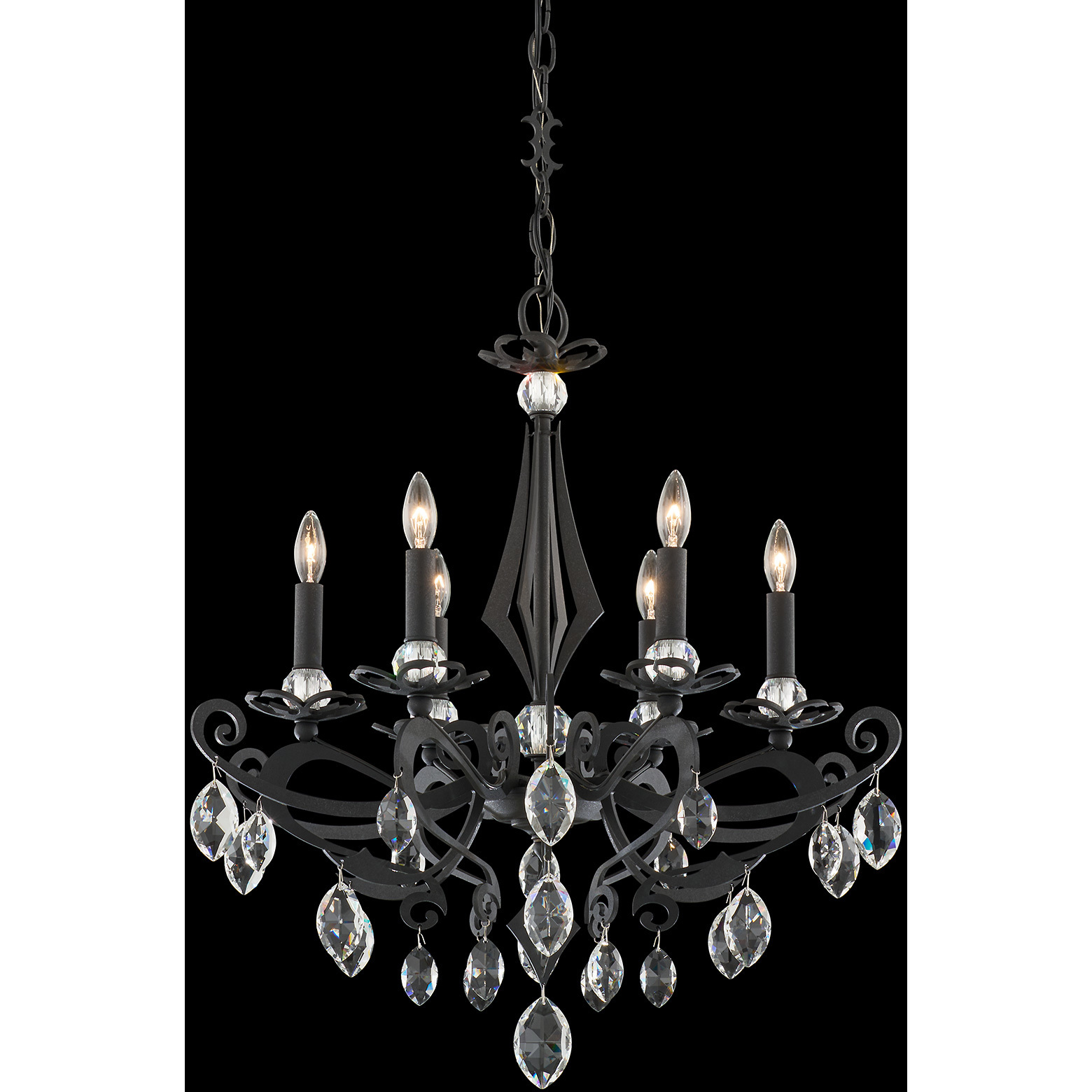 Signature Persephone 6 Light 24.5 inch French Lace Chandelier Ceiling Light