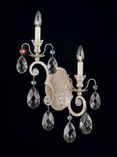 Renaissance 2 Light 4.5 inch Antique Silver Wall Sconce Wall Light in Heritage, Left