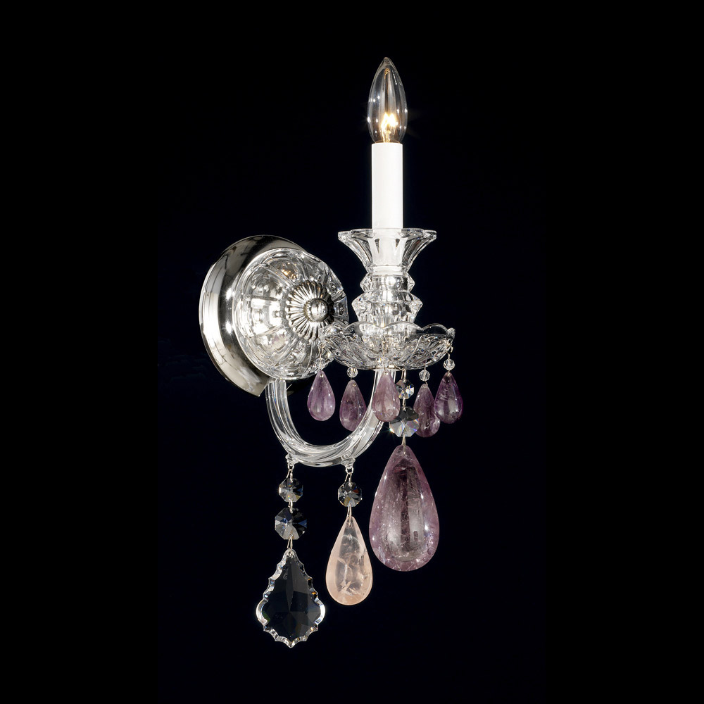 Silver crystal wall sconce sale
