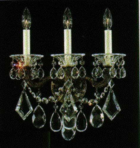 La Scala 3 Light 8.5 inch Florentine Bronze Wall Sconce Wall Light in Florentine Bronze Cast