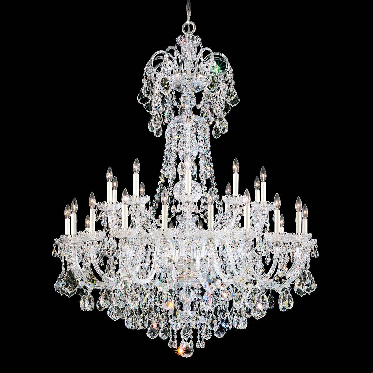 Schonbek 681640H Olde World 35 Light Polished Silver Chandelier