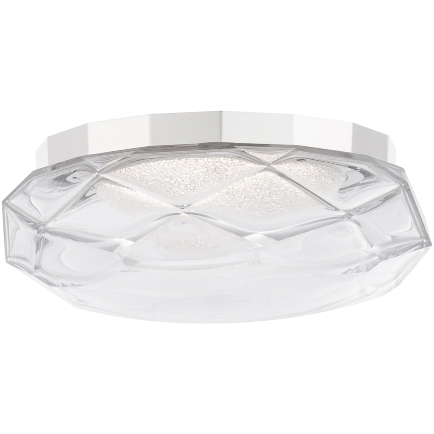 Beyond Carat LED 13 inch Polished Nickel Flush Mount Ceiling Light, Beyond
